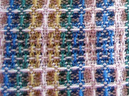 Tissage : Combinaison du gaufré et du grain d'orge