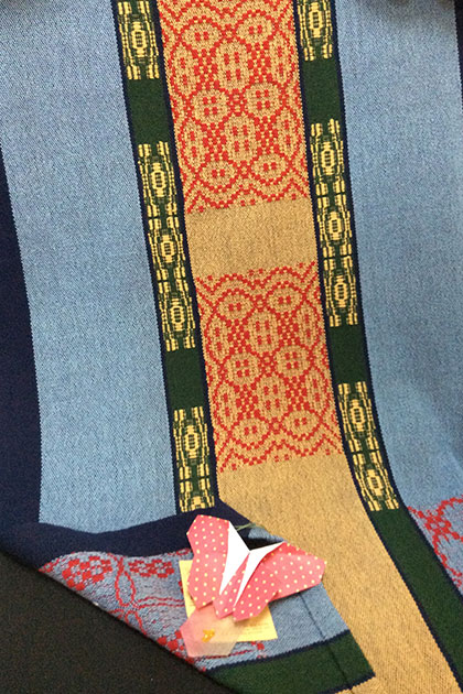 1er prix dans la classe Tissage : napperon tête à tête