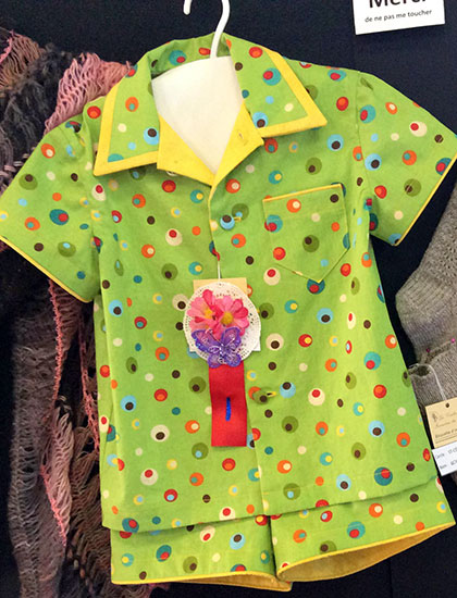 Premier prix dans la classe Couture : pyjama d'été pour enfant