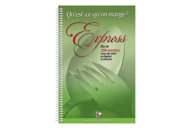Livre de recettes Qu'est-ce qu'on mange EXPRESS.