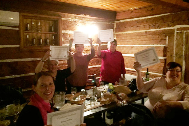 Remise de certificats d'excellence.